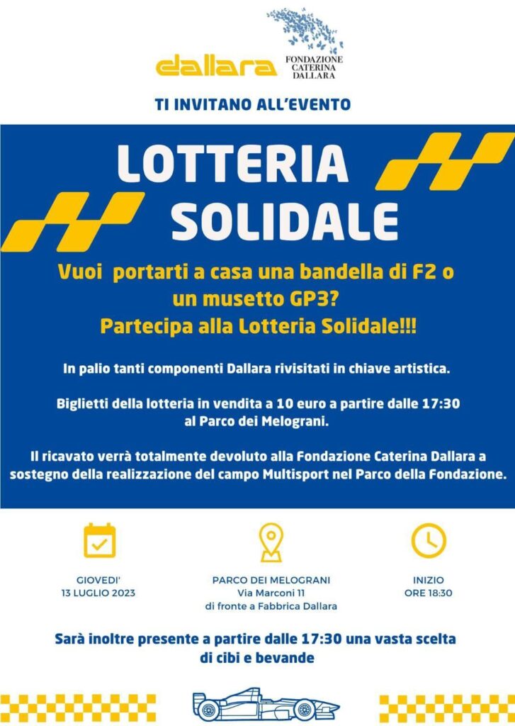 Lotteria solidale per supportare la realizzazione del campo multisport