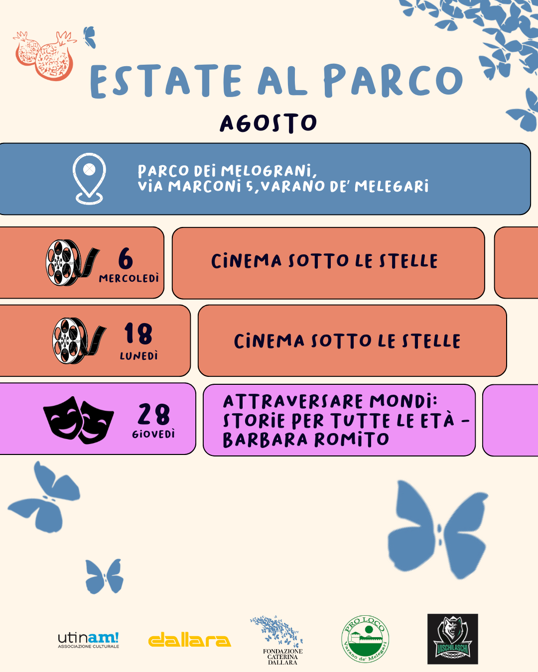 calendario eventi agosto