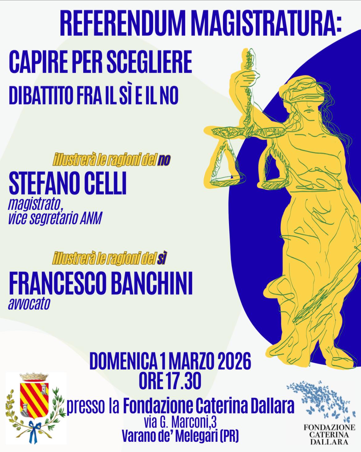 Referendum magistratura - dibattito in Fondazione Caterina Dallara