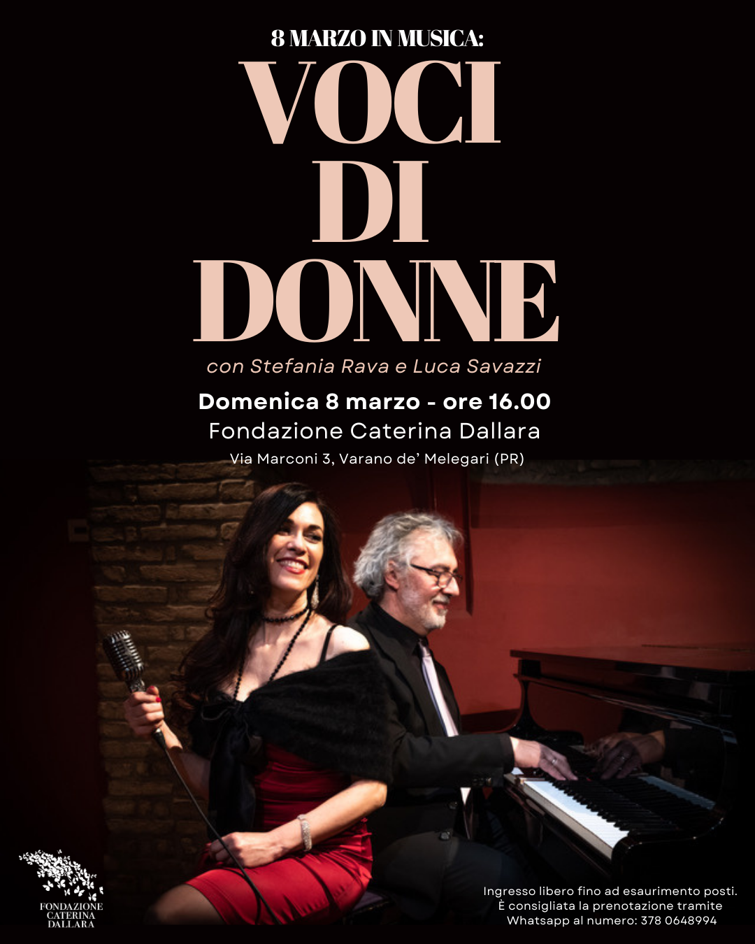 8 marzo in musica: “Voci di donne” alla Fondazione Caterina Dallara