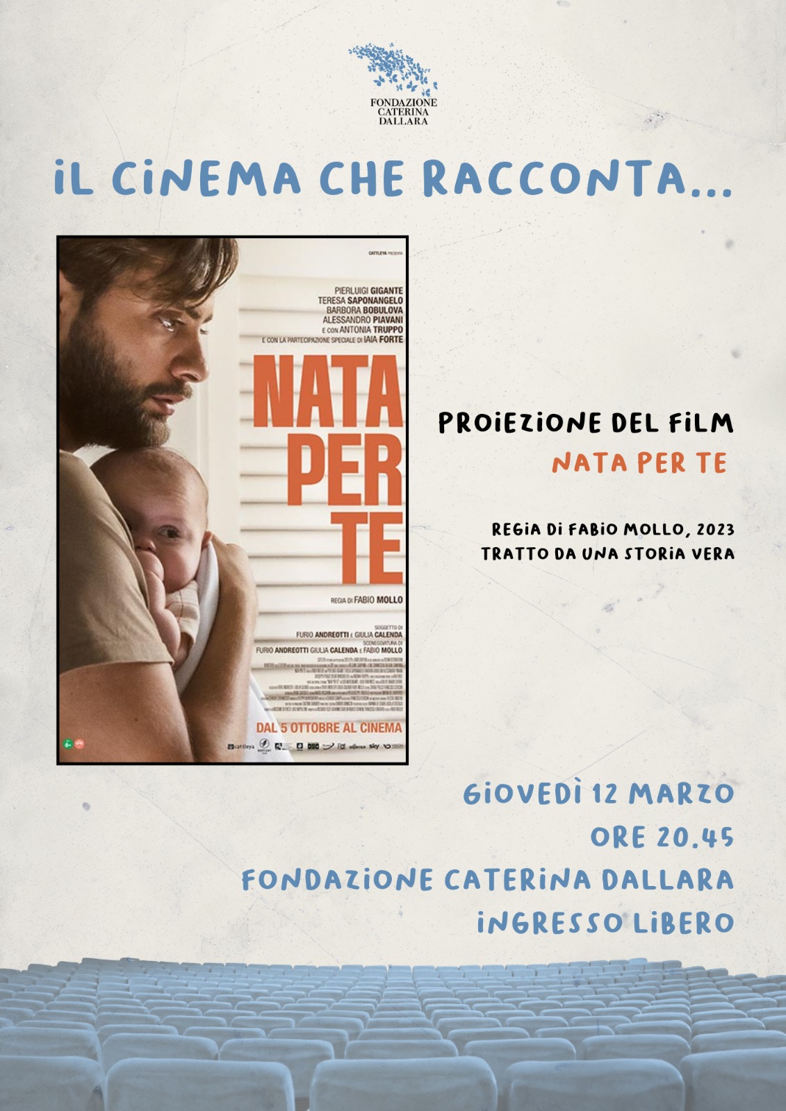 Proiezione film Nata per te in Fondazione Caterina Dallara