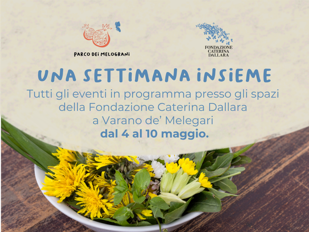 Gli appuntamenti in Fondazione dal 4 al 10 maggio