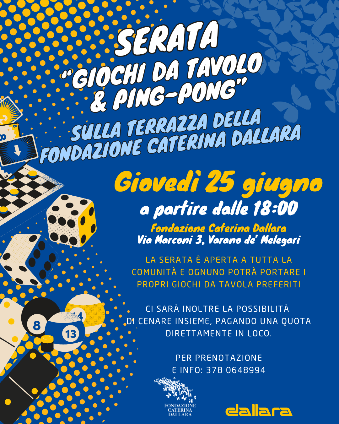 SERATA GIOCHI IN FONDAZIONE CATERINA DALLARA